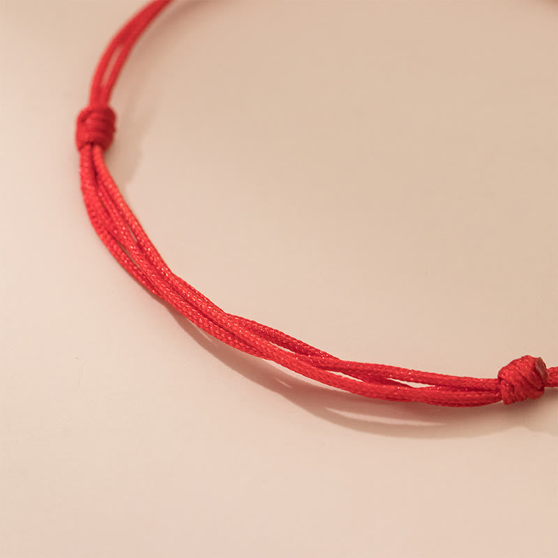 Buddha Stones 925 Sterling Silver Beads Red String Adjustable Luck Bracelet - image 13