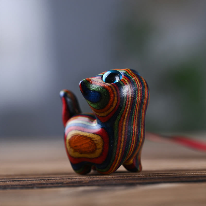 Buddha Stones Rainbow Eucalyptus Cute Cat Animals Calm Decoration - image 2