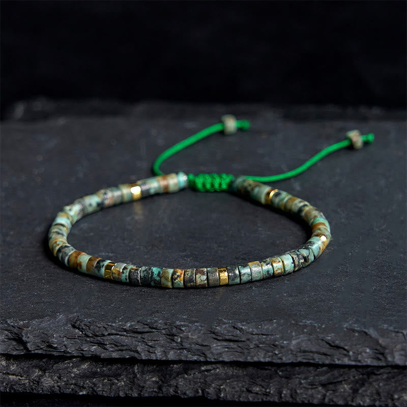 Buddha Stones Turquoise Purification Spacer Bead Bracelet - image 2