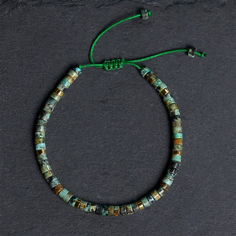 Buddha Stones Turquoise Purification Spacer Bead Bracelet - Turquoise (Wrist Circumference 17-25cm) - image 1