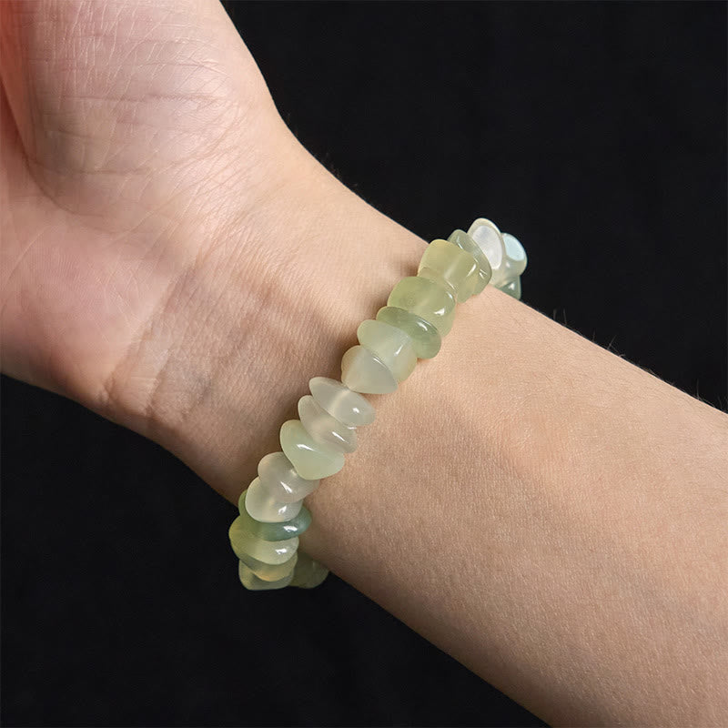 Bracelet de paix Foviel en blocs irréguliers de péridot naturel
