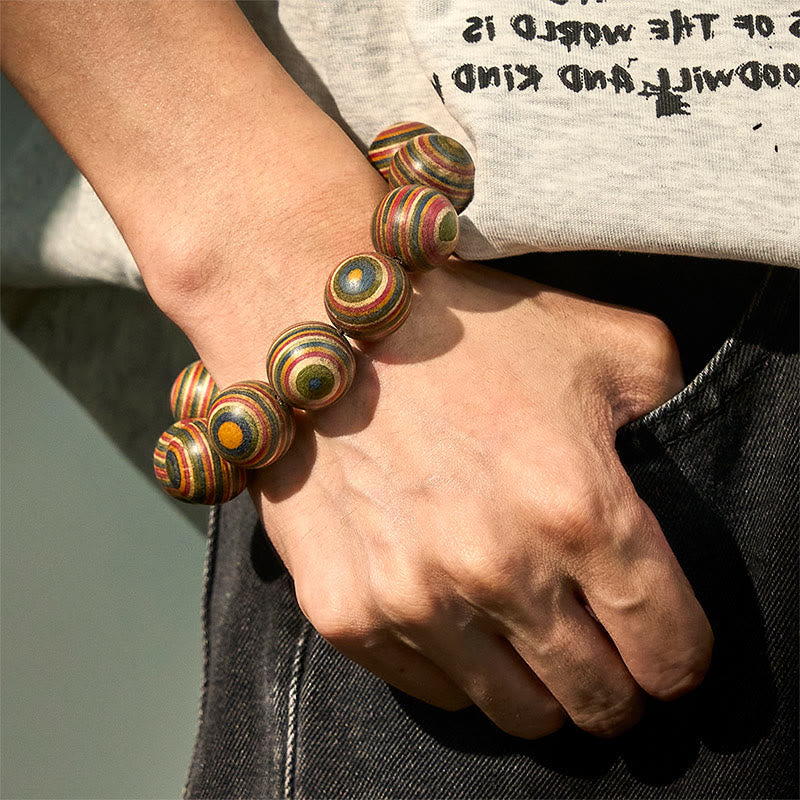 Buddha Stones Colorful Rainbow Eucalyptus Balance Bracelet - image 4