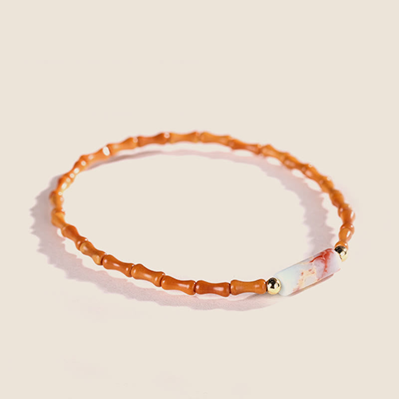 Buddha Stones Ultra-fine Olive Pit Peace Bracelet - image 3