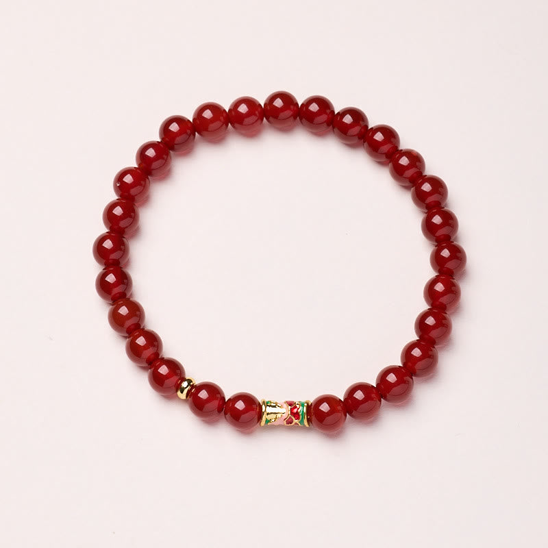 FREE Today: Confidence and Self-acceptance Natural Red Agate Lucky Koi Fish Bracelet - Red Agate-6mm - image 0