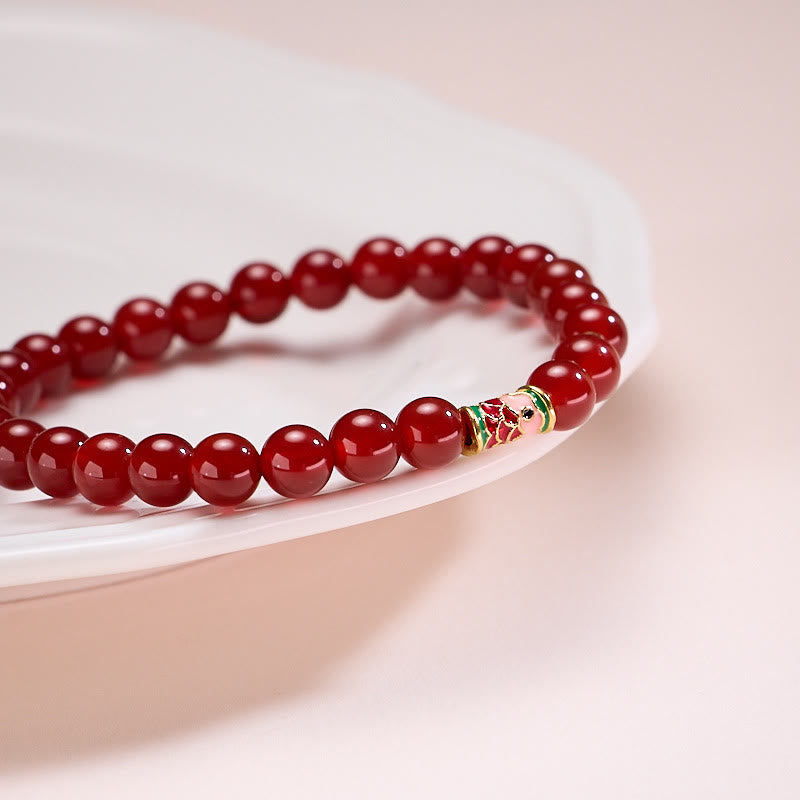 FREE Today: Confidence and Self-acceptance Natural Red Agate Lucky Koi Fish Bracelet - image 1