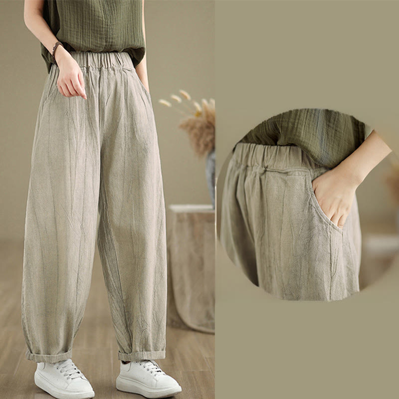 Buddha Stones Casual Plain Women's Harem Pants With Pockets - image 5