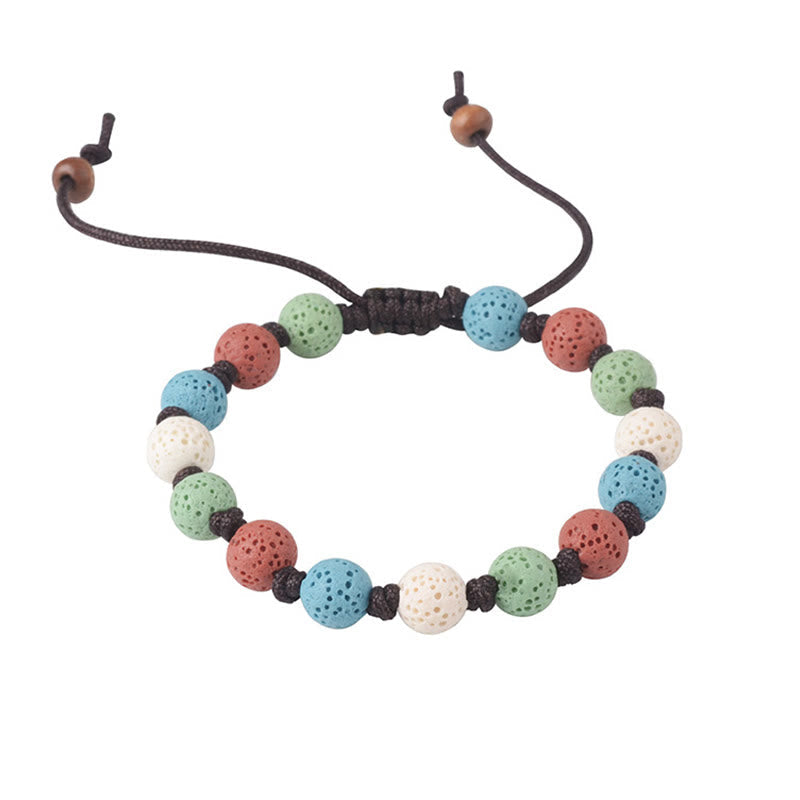 Buddha Stones Colorful Lava Rock Support Bracelet - image 14
