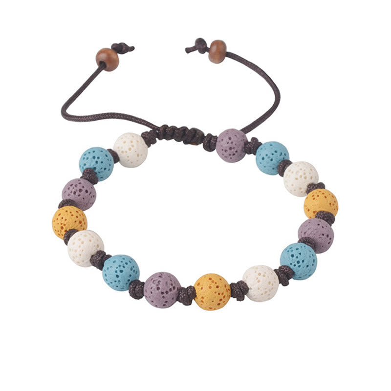 Buddha Stones Colorful Lava Rock Support Bracelet - image 18