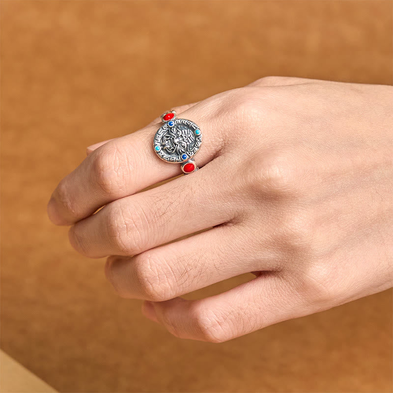 Buddha Stones Zakiram Copper Adjustable Wealth Open Ring - image 4