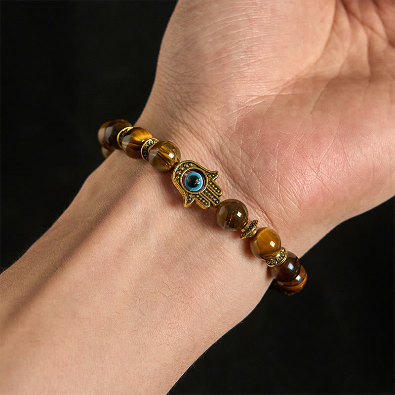 Buddha Stones "Wishing Courage and Protection" Tiger Eye Bracelet Includes Gift Message Card - image 9