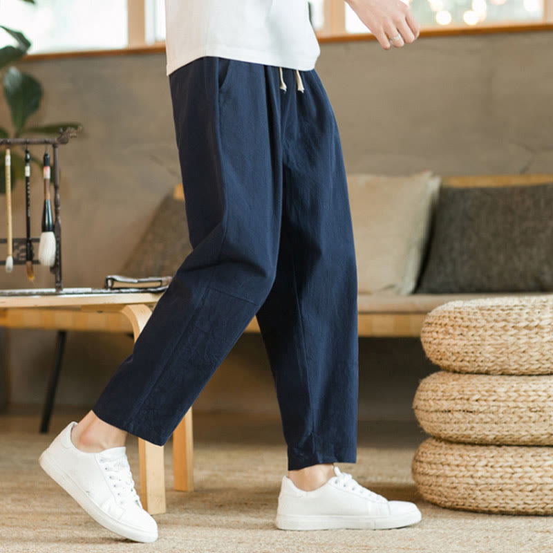 Buddha Stones Summer Men's Cotton Pants With Pockets - image 16