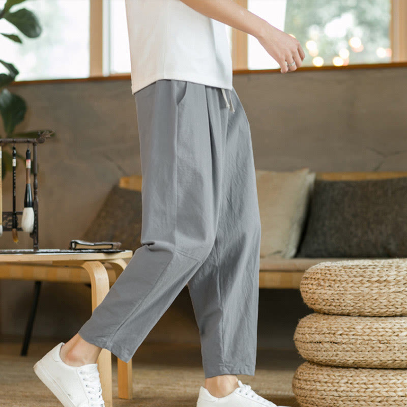 Buddha Stones Summer Men's Cotton Pants With Pockets - image 24