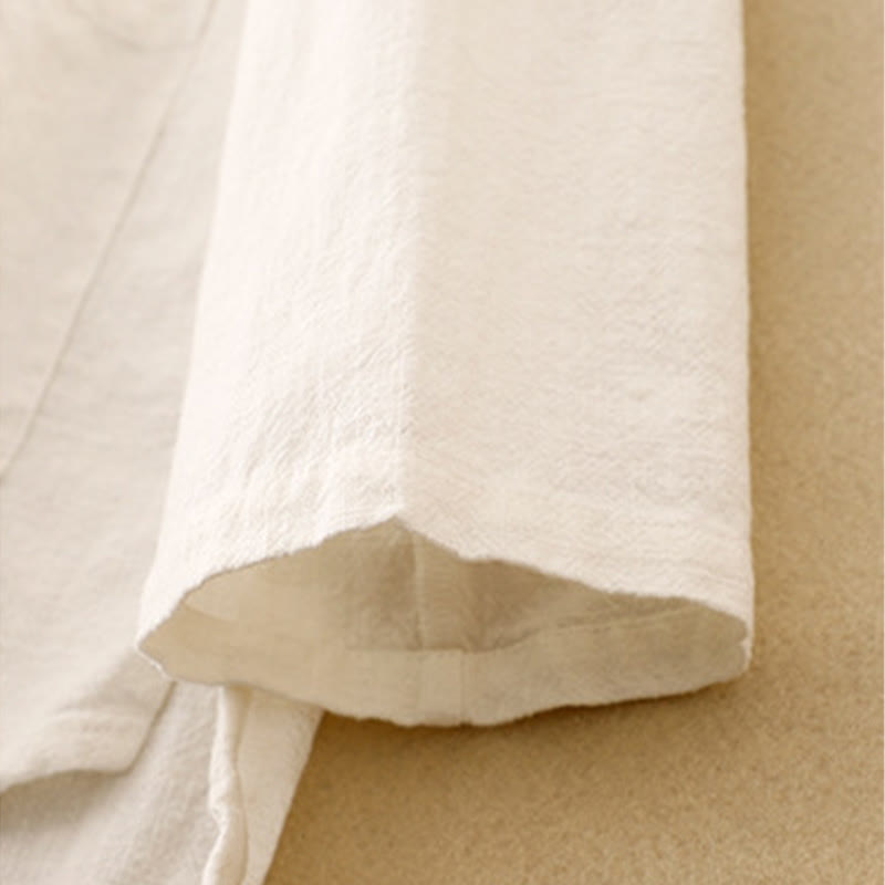 Buddha Stones Literary Artistic Chinese Knot Button Casual Cotton Linen Clothing - image 22