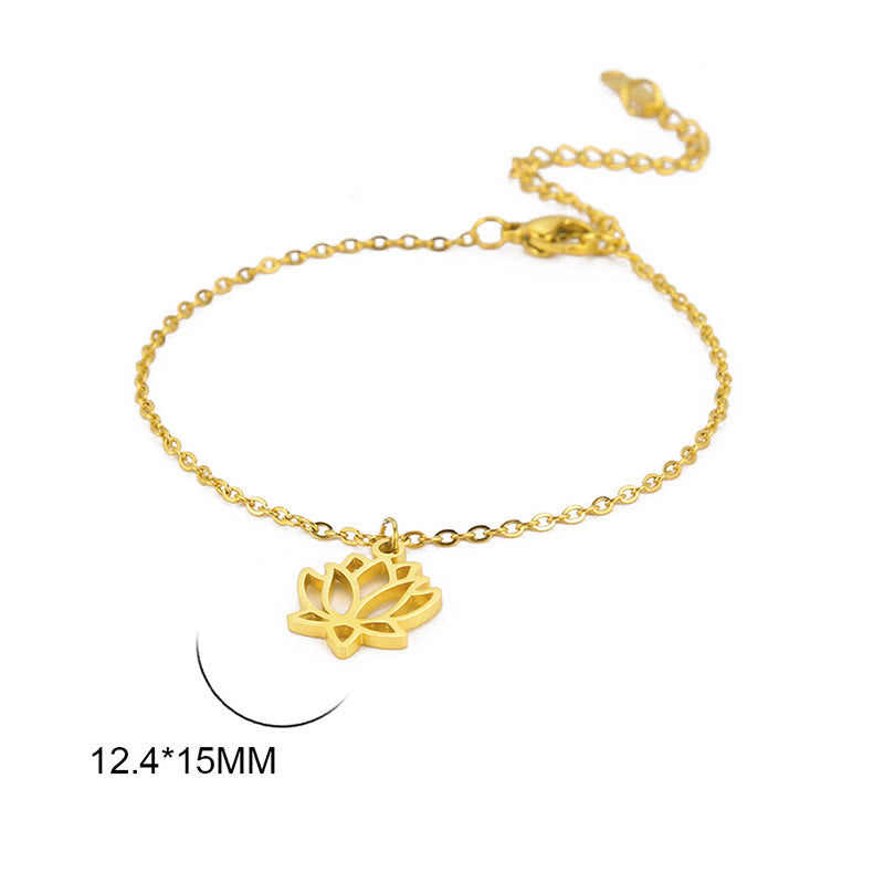 Buddha Stones Lotus Pattern Titanium Steel Enlightenment Bracelet - image 14