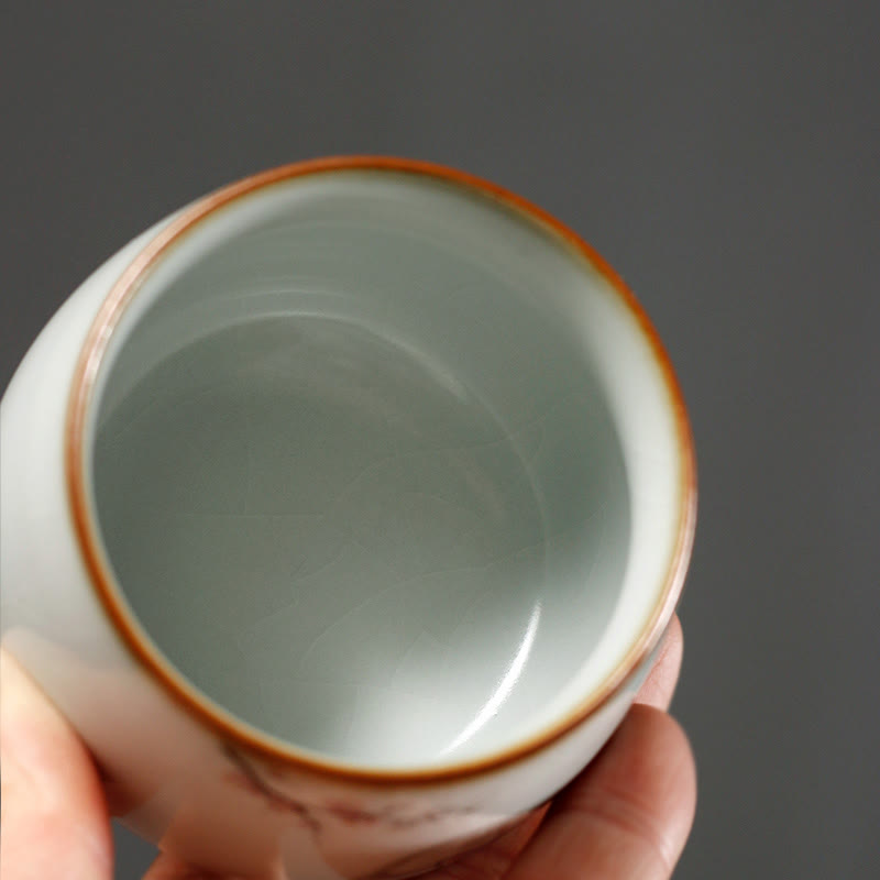 Buddha Stones Cute Cat Branches Teacup Kung Fu Tea Cup With Gift Box - image 17