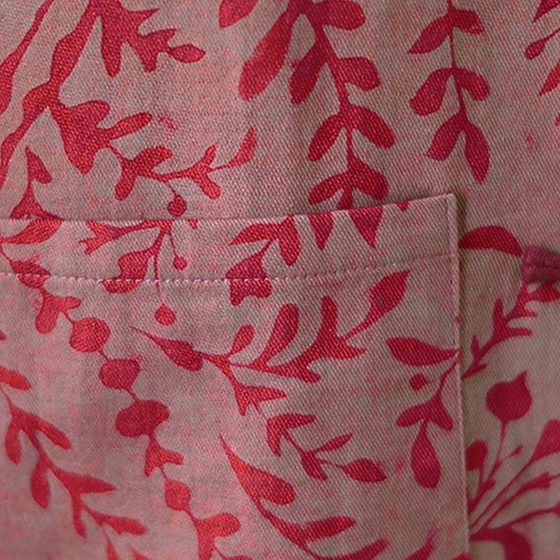 Buddha Stones Frog-button Vine Leaves Women's Coat With Pockets - image 14