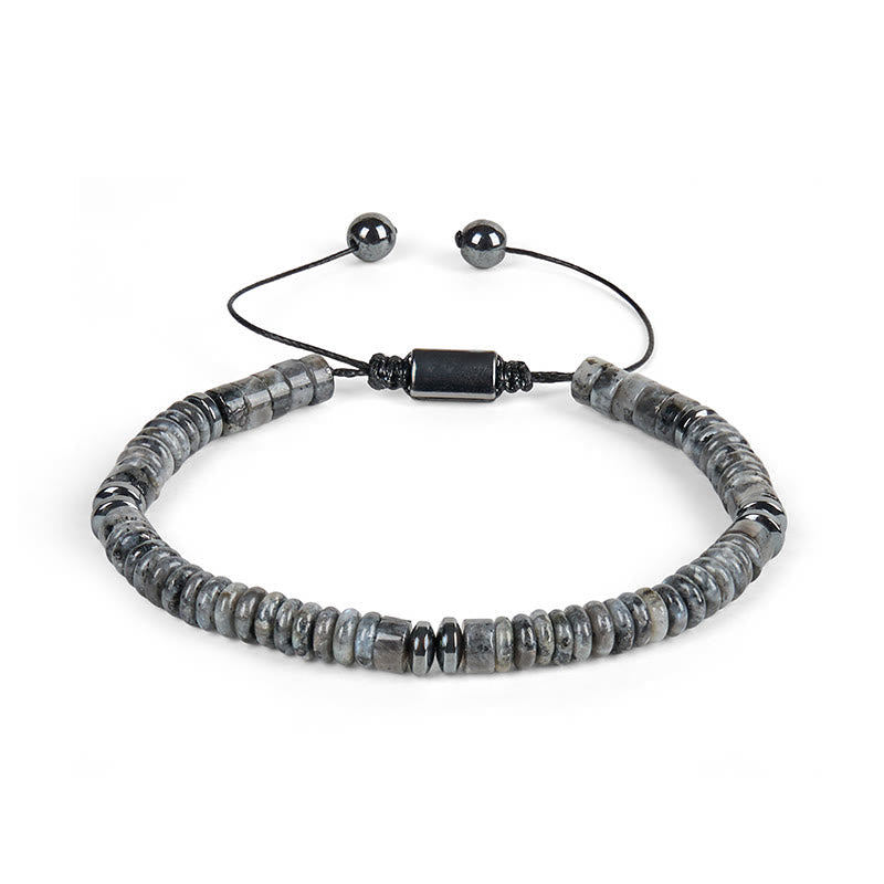 Buddha Stones Small Black Obsidian Green Aventurine Grey Jasper Tiger Eye Strength Rope Bracelet - image 11