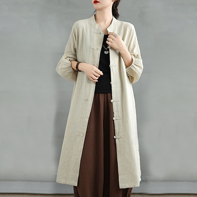 Buddha Stones Casual Frog-button Women's Coat With Pockets - image 14
