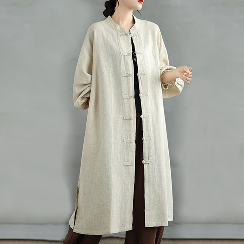 Buddha Stones Casual Frog-button Women's Coat With Pockets - image 17