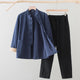 StahlBlaues Hemd + schwarze Hose / USA/UK/AU36,EU46 (L). (L)