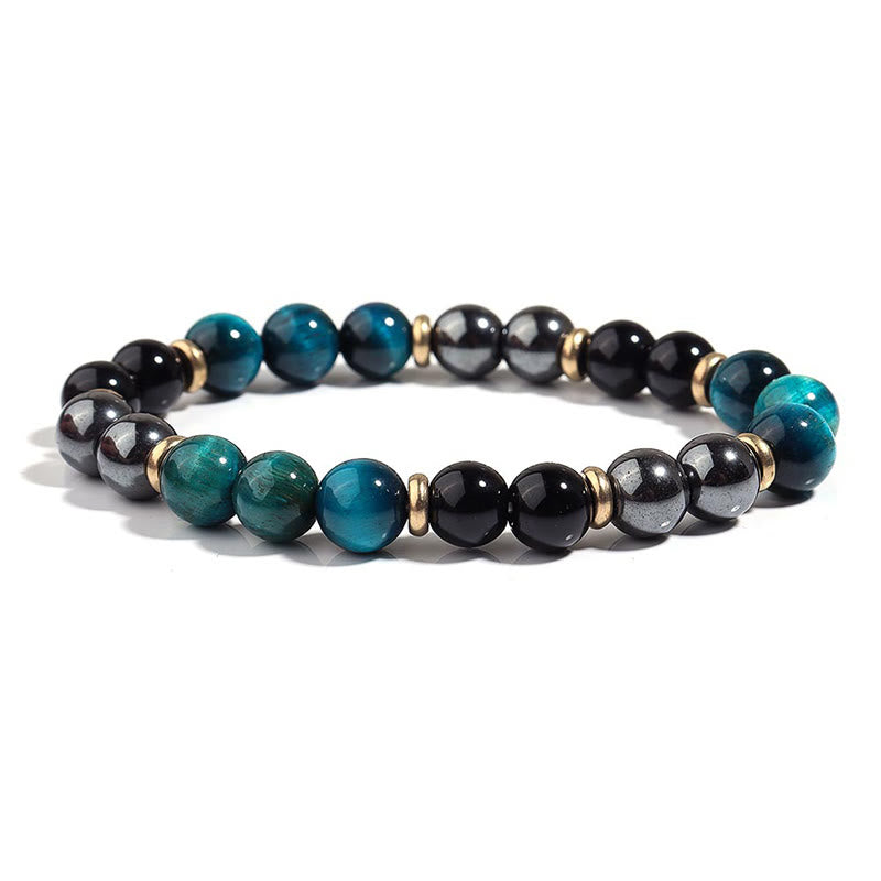 Buddha Stones Natural Blue Tiger Eye Beads Balance Bracelet - image 6