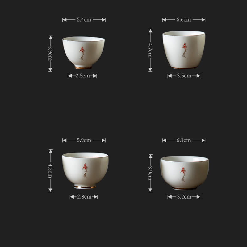 Buddha Stones Koi Fish Teacup Kung Fu Tea Cup - image 15