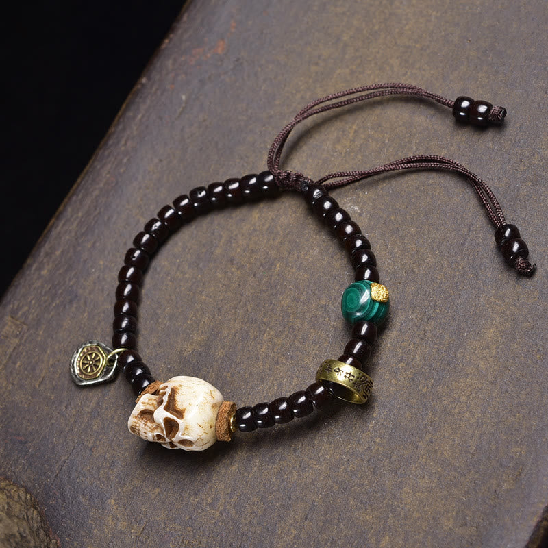 Buddha Stones Tibet Bone Beads Coconut Shell The Lord of the Corpse Forest Happiness Bracelet - Coconut Shell(Wrist Circumference: 16-17cm) - image 2