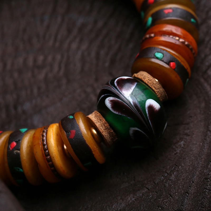 Buddha Stones Tibet Bone Beads The Lord Of The Corpse Forest Reminders of Our Impermanence Bracelet - image 3
