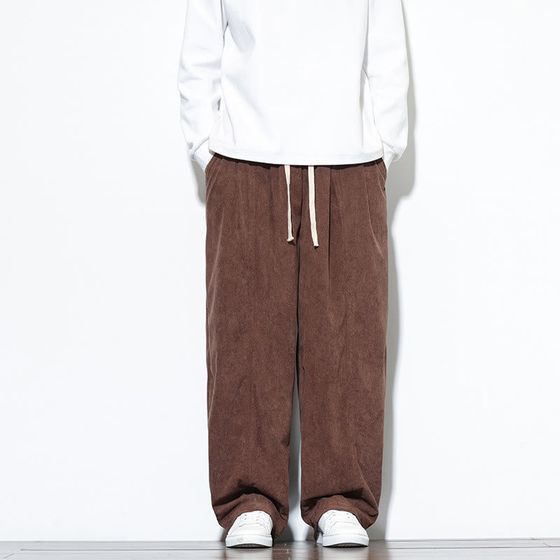 Buddha Stones Plain Drawstring Pure Corduroy Men's Harem Pants With Pockets - Sienna - US/UK/AU46,EU56 (5XL) - image 31