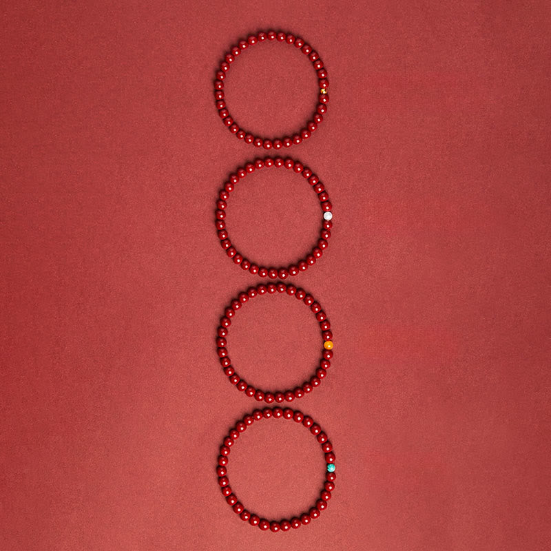 Buddha Stones Cinnabar Amber Concentration Bracelet - image 6