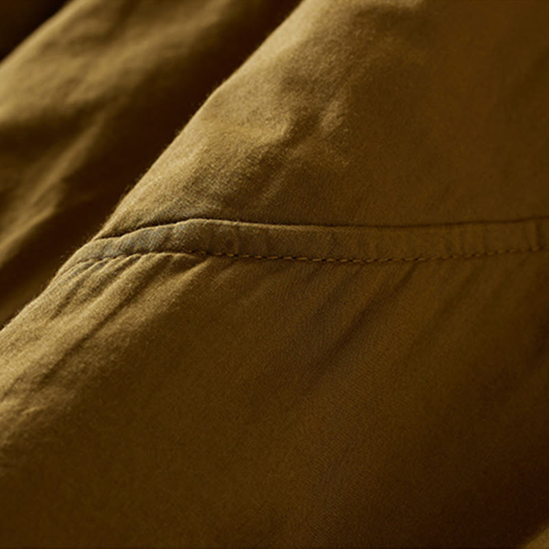 Buddha Stones Plain Cotton-padded Women's Harem Cotton Thick Pants With Pockets - image 3