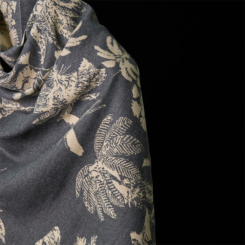 Buddha Stones Winter Coconut Tree Animals Pattern Tassel Cozy Scarf Shawl - image 22