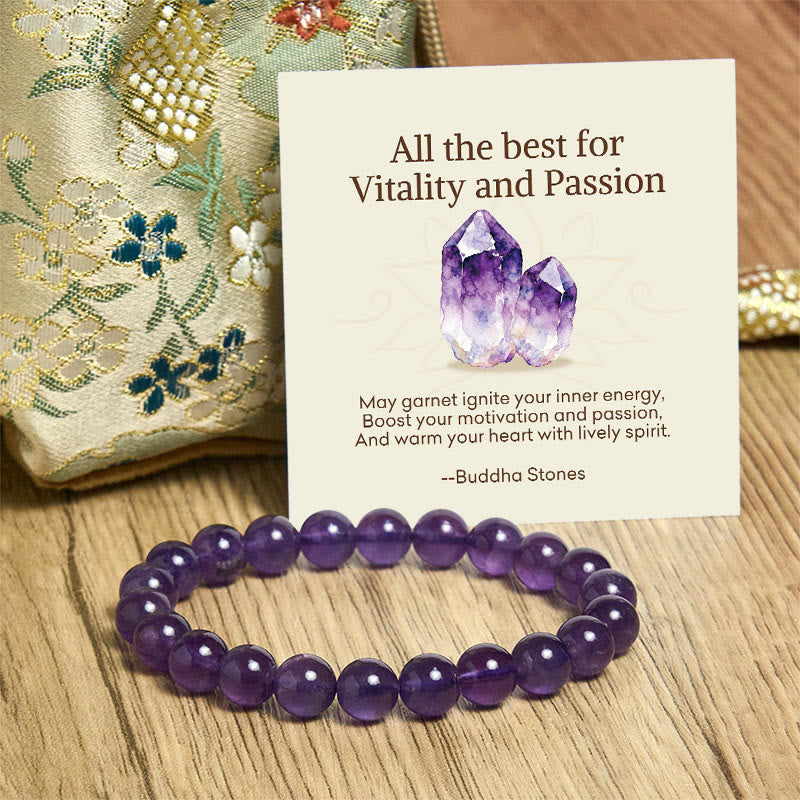 Buddha Stones "All the Best for Love and Harmony" Stone Quartz Bracelet Includes Gift Message Card - image 30