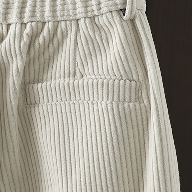 Buddha Stones Women's Winter Plain Corduroy High Waist Fleece-Lined Harem Pants With Pockets - image 5