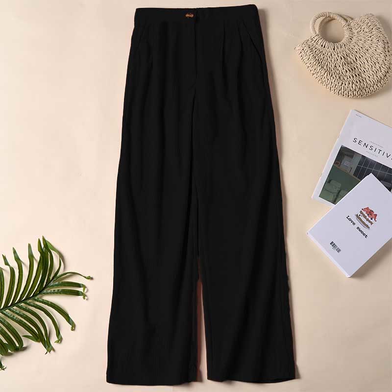 Buddha Stones Casual Corduroy Straight-leg Women's Pants With Pockets - Black - US14,UK/AU18,EU46 (2XL) - image 6