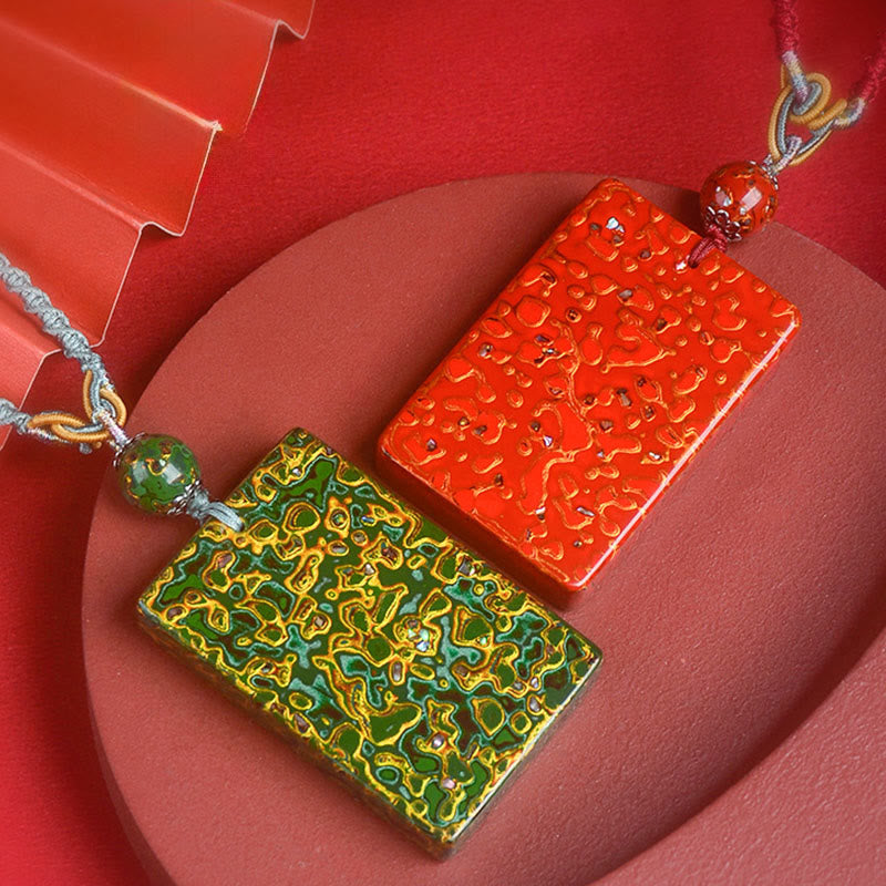 Buddha Stones Handcrafted Lacquer Craft Sandalwood Protection Pendant Necklace - image 26
