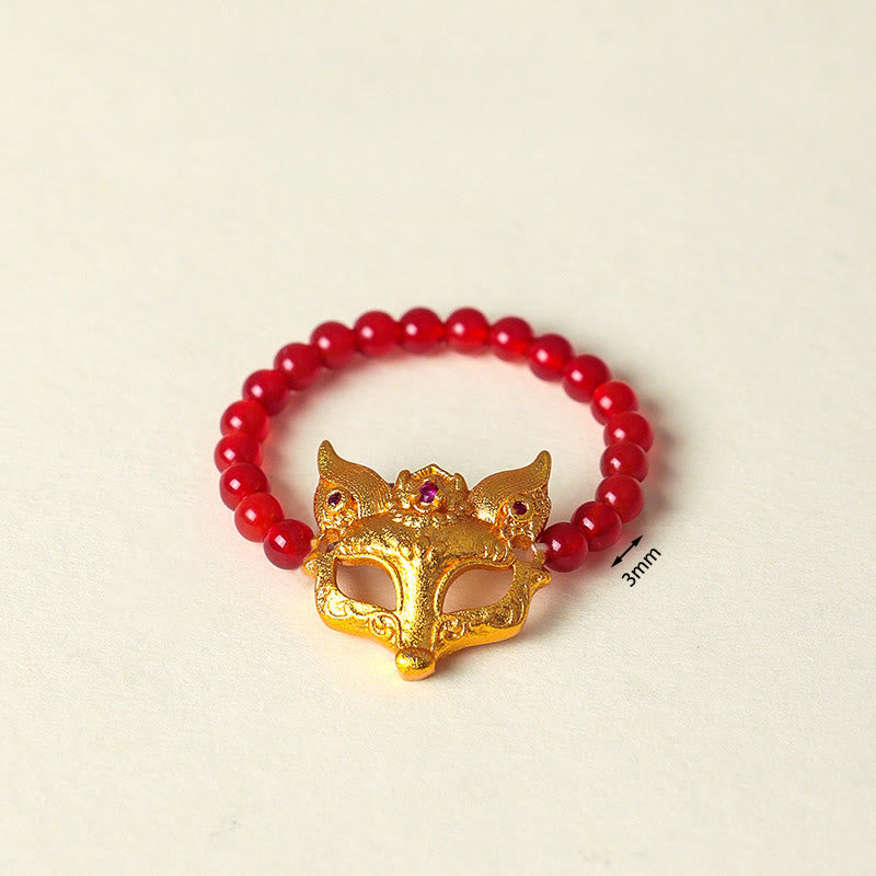 Buddha Stones Nine Tailed Fox South Red Agate Success Bracelet - image 13