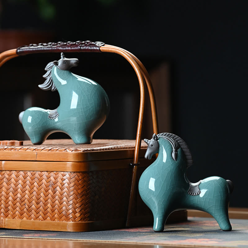 Buddha Stones Year Of The Horse Ceramics Freedom Desktop Home Decoration - image 20