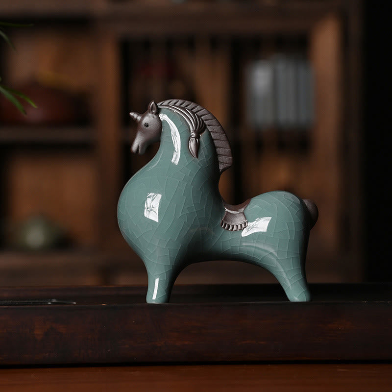 Buddha Stones Year Of The Horse Ceramics Freedom Desktop Home Decoration - image 6