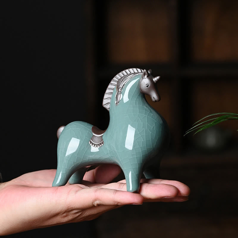 Buddha Stones Year Of The Horse Ceramics Freedom Desktop Home Decoration - image 7