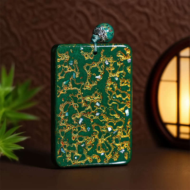 Buddha Stones Handcrafted Lacquer Craft Sandalwood Protection Pendant Necklace - image 2