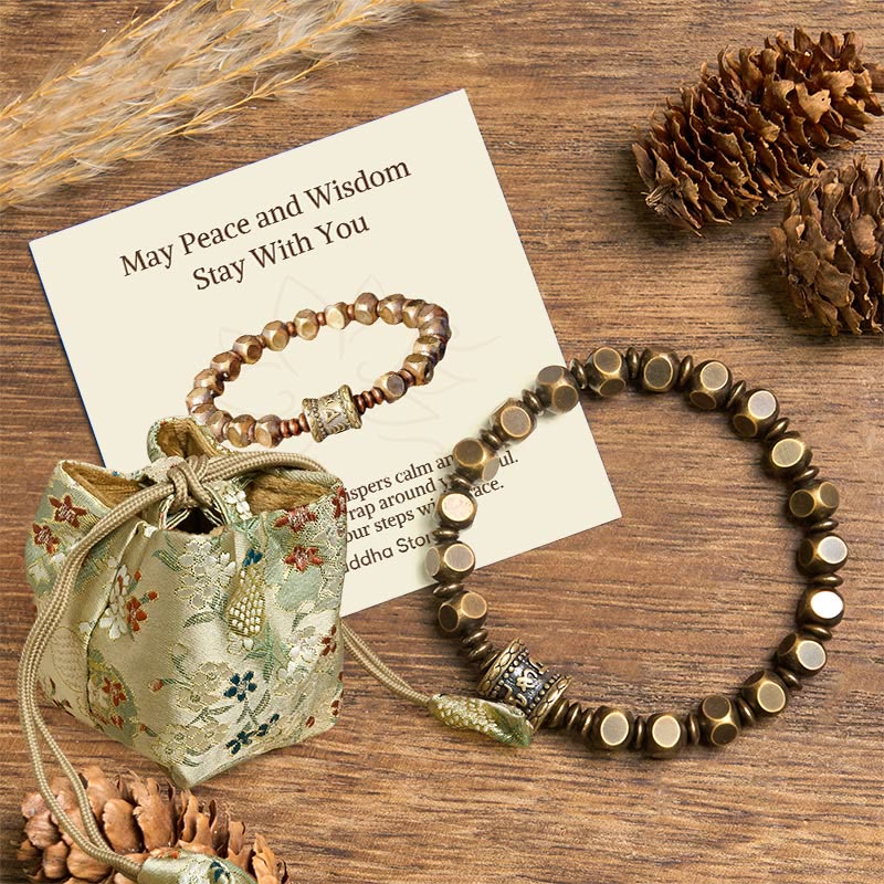 Buddha Stones "Wishing You Balance and Strength" Brass Amulet Bracelet Includes Gift Message Card - 20-21cm - Deluxe Gift Bag (+$12.59) - image 10