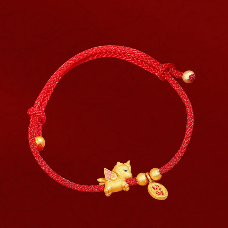 Buddha Stones 925 Sterling Silver Year Of The Horse Lucky Fortune Red String Strength Bracelet - image 8
