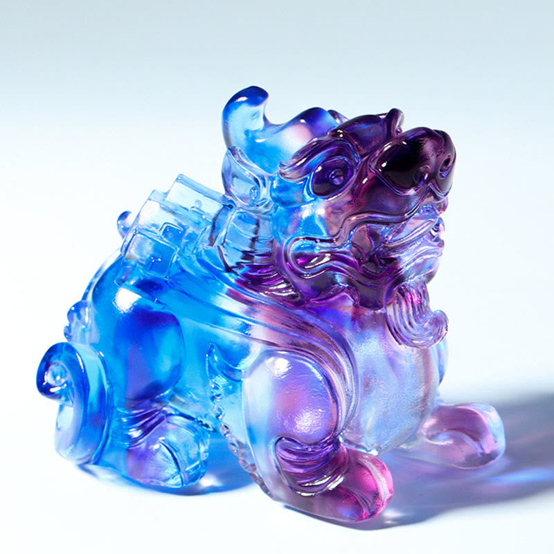 Buddha Stones Liuli Crystal Pixiu Wealth Luck Home Decoration - image 1