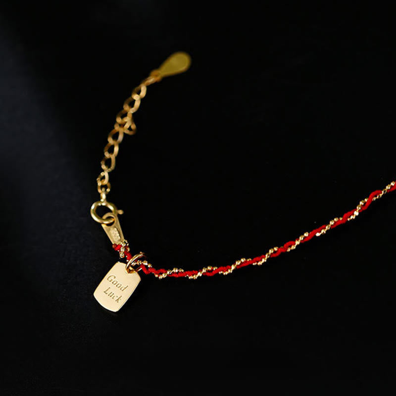 Buddha Stones 925 Sterling Silver Red String Good Luck Bracelet - image 3