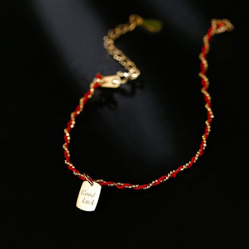 Buddha Stones 925 Sterling Silver Red String Good Luck Bracelet - image 2