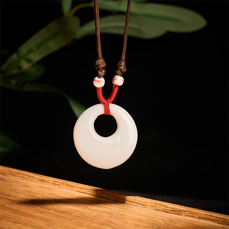 Buddha Stones Ethnic Peony Peach Blossoms Lotus Symbol Ceramics Necklace Enlightenment Pendant - image 25