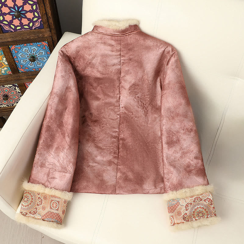 Buddha Stones Frog-Button Traditional Chinese Patterns Women's Long Sleeve Thickened Jacket - image 18