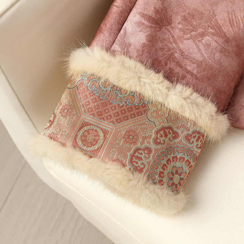 Buddha Stones Frog-Button Traditional Chinese Patterns Women's Long Sleeve Thickened Jacket - image 22