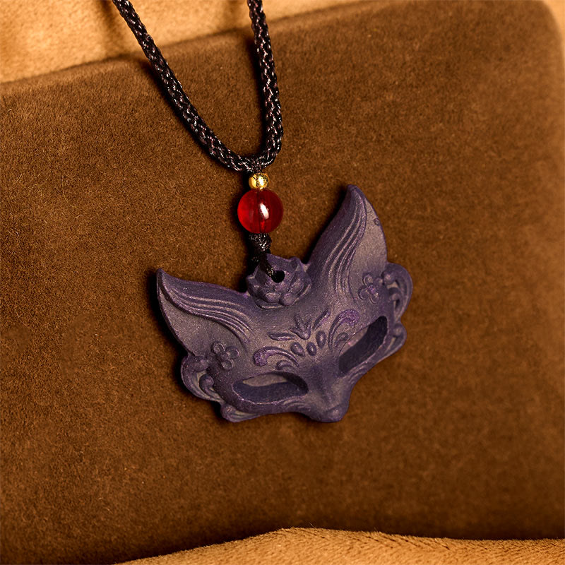 Buddha Stones Fox Mask Butterfly Taotie Peace Buckle Fortune Necklace Pendant - image 3